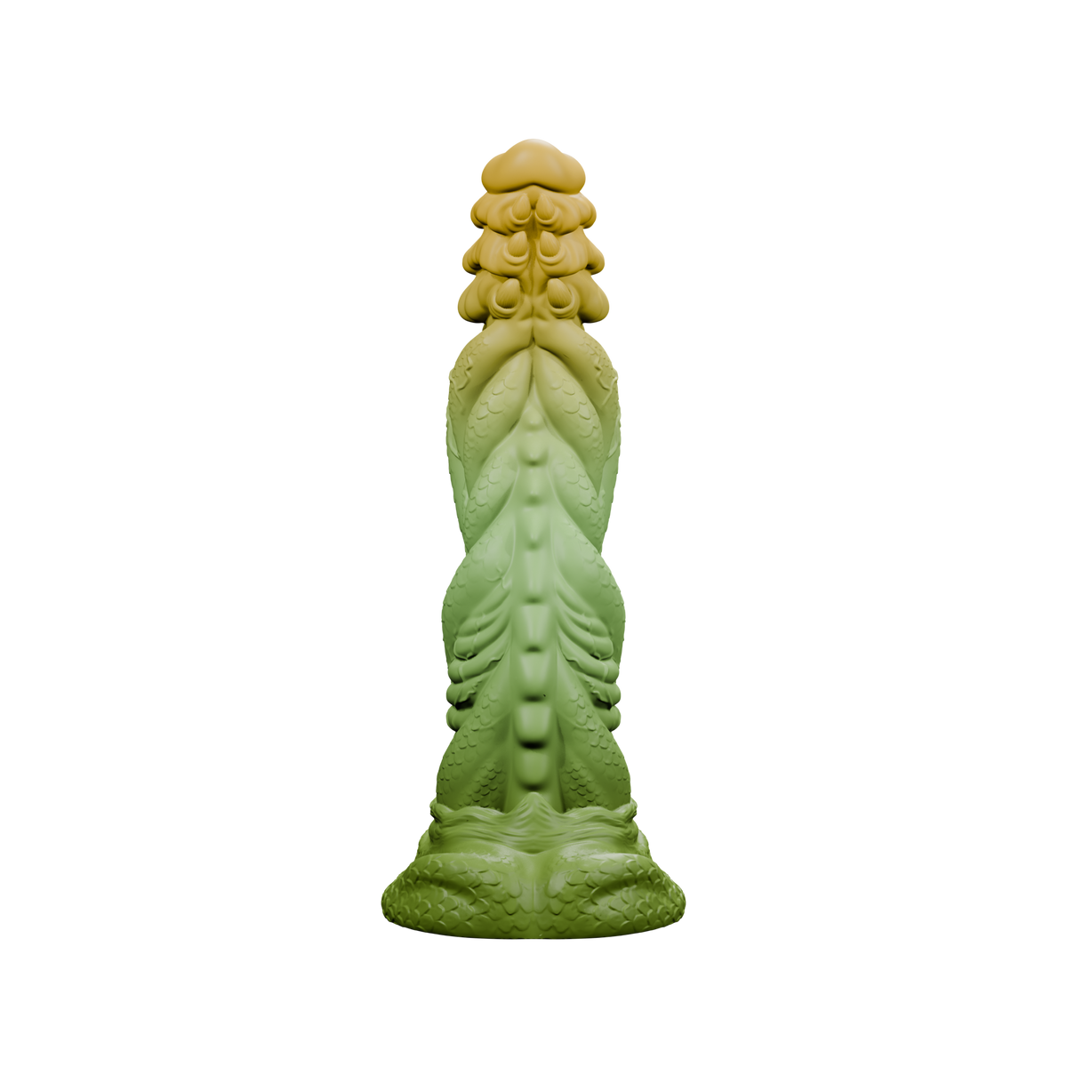 Naga · vista frontal · modelo con los colores de ejemplo, sin fondo.