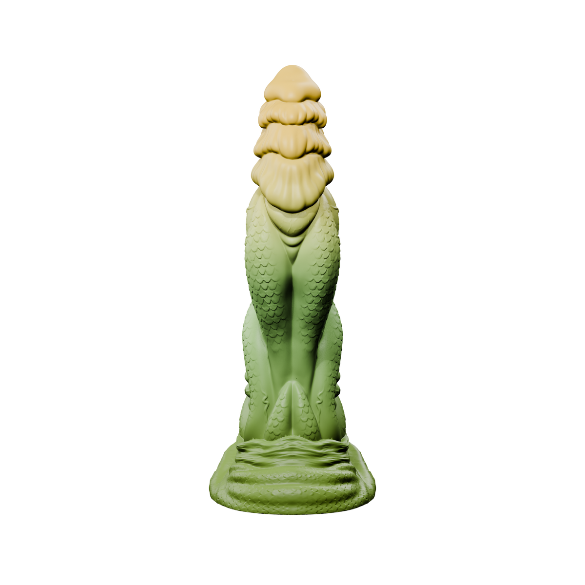 Naga · vista trasera · modelo con los colores de ejemplo, sin fondo.