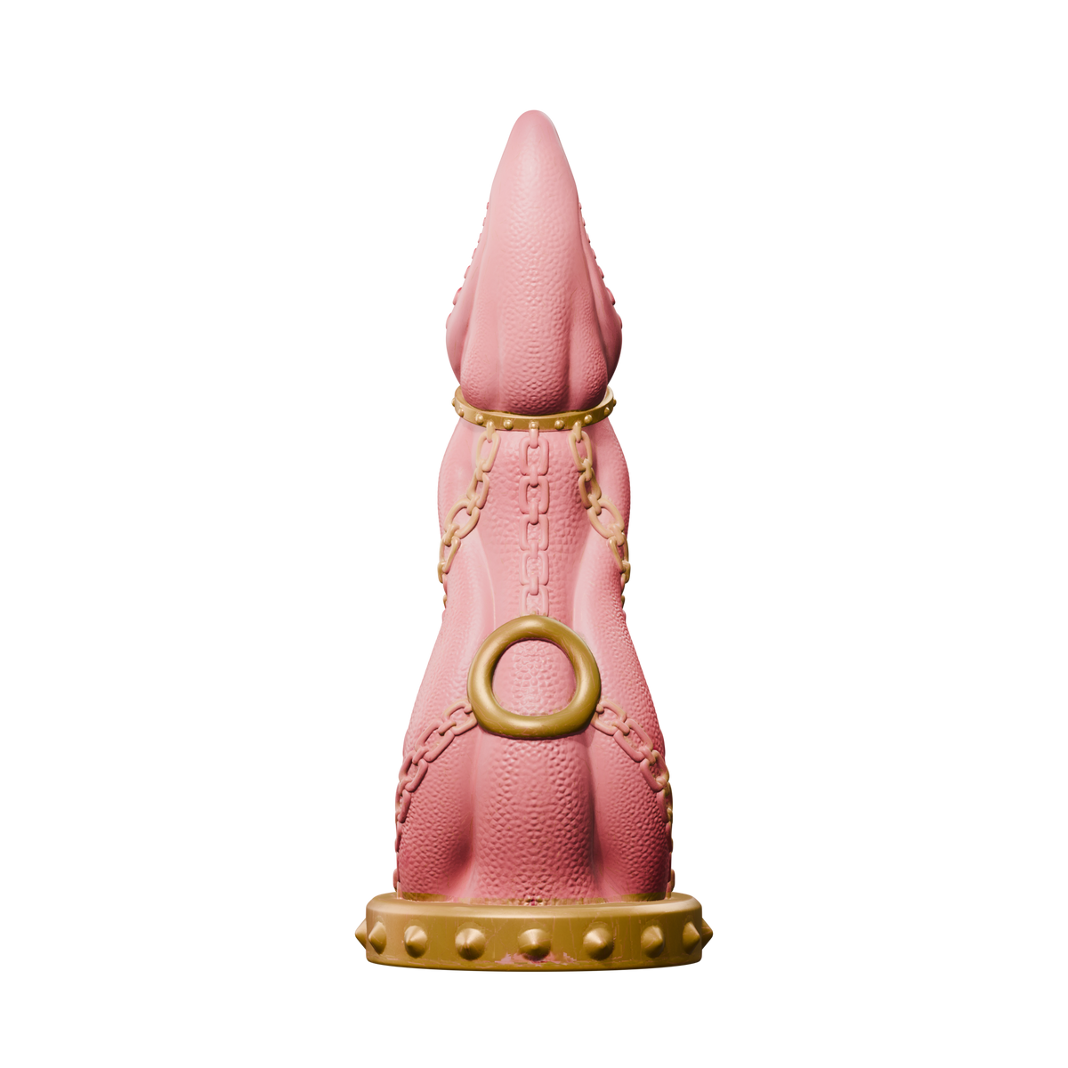 Leviatán · rear view · original pink and gold texture. Digital render of detailed manufacturing geometry.