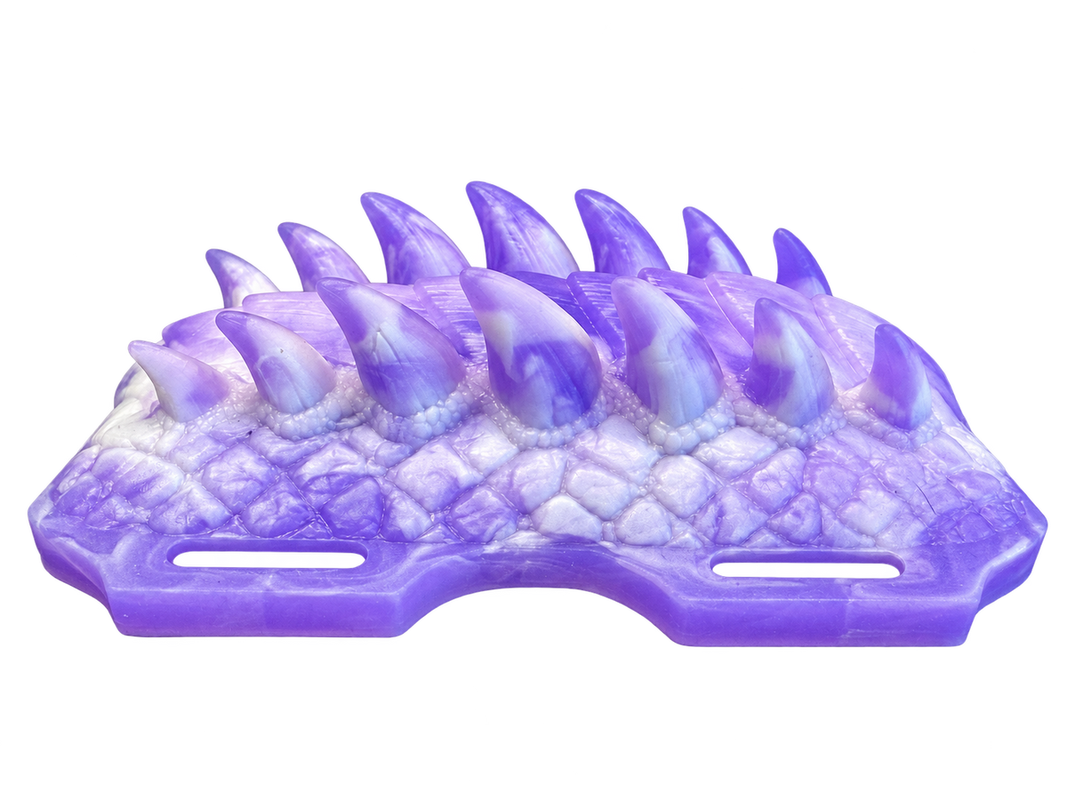 Emperatriz Dragona en morado UV y blanco, tamaño pequeño, firmeza 00-50, vista lateral
