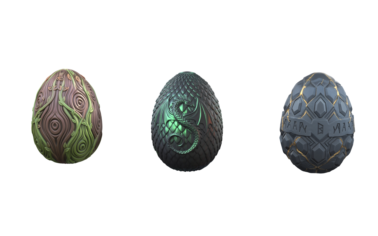 Tríada Arcana de Huevos Kegel ClimaxLab: Sylvara, Drakar y Aurum en silicona platino texturizada