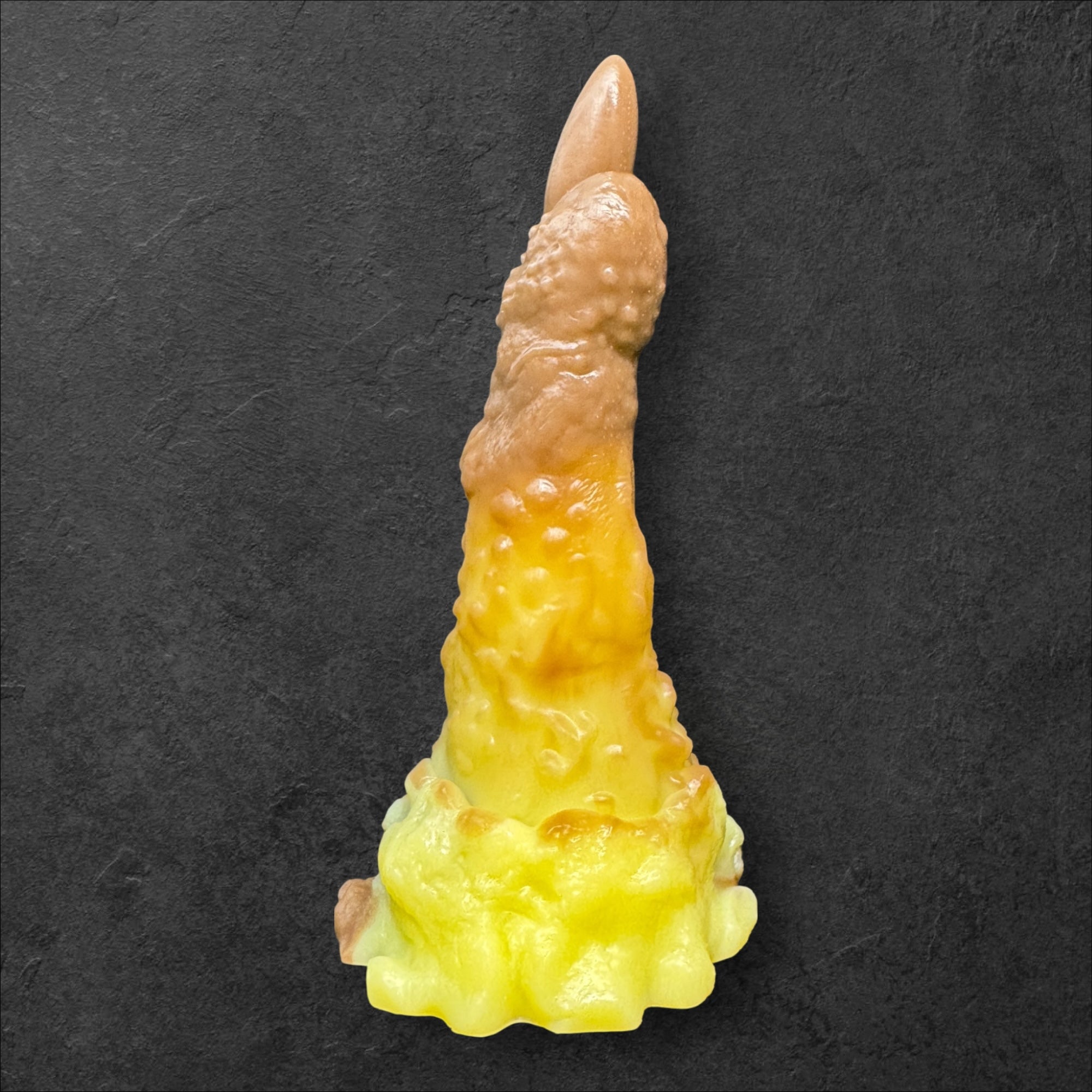 MORVA Fantasy Dildo. Rough monstrous finger texture with curved shape for internal massage. Invasive dark fantasy toy made of Platinum Silicone by ClimaxLab.