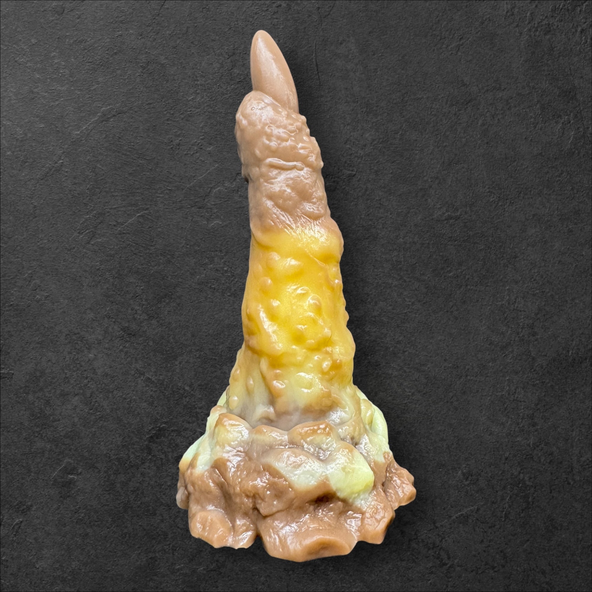 MORVA Fantasy Dildo. Rough monstrous finger texture with curved shape for internal massage. Invasive dark fantasy toy made of Platinum Silicone by ClimaxLab.