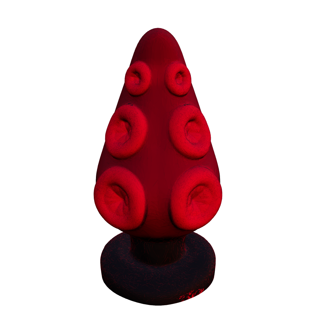 Gilboa fantasy tentacle butt plug — interactive 3D model in textured platinum silicone, made in Spain by ClimaxLab.