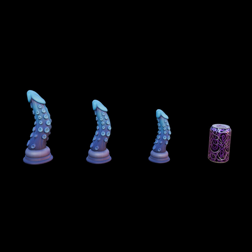 Tentacle Dildo with Suction Cups and Organic Texture. Sea Monster Silicone Toy. Custom Fantasy by ClimaxLab.