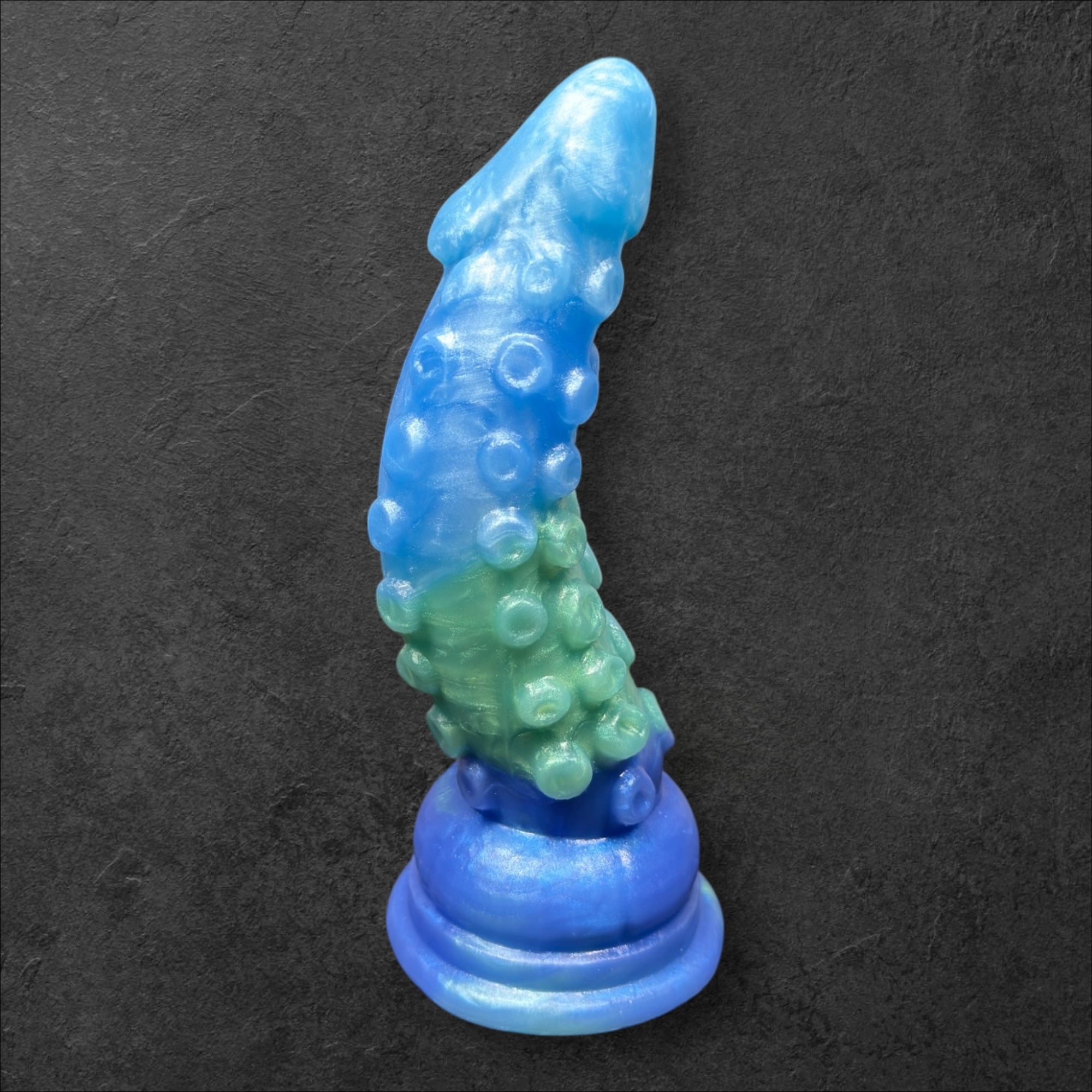 Tentacle Dildo with Suction Cups and Organic Texture. Sea Monster Silicone Toy. Custom Fantasy by ClimaxLab.