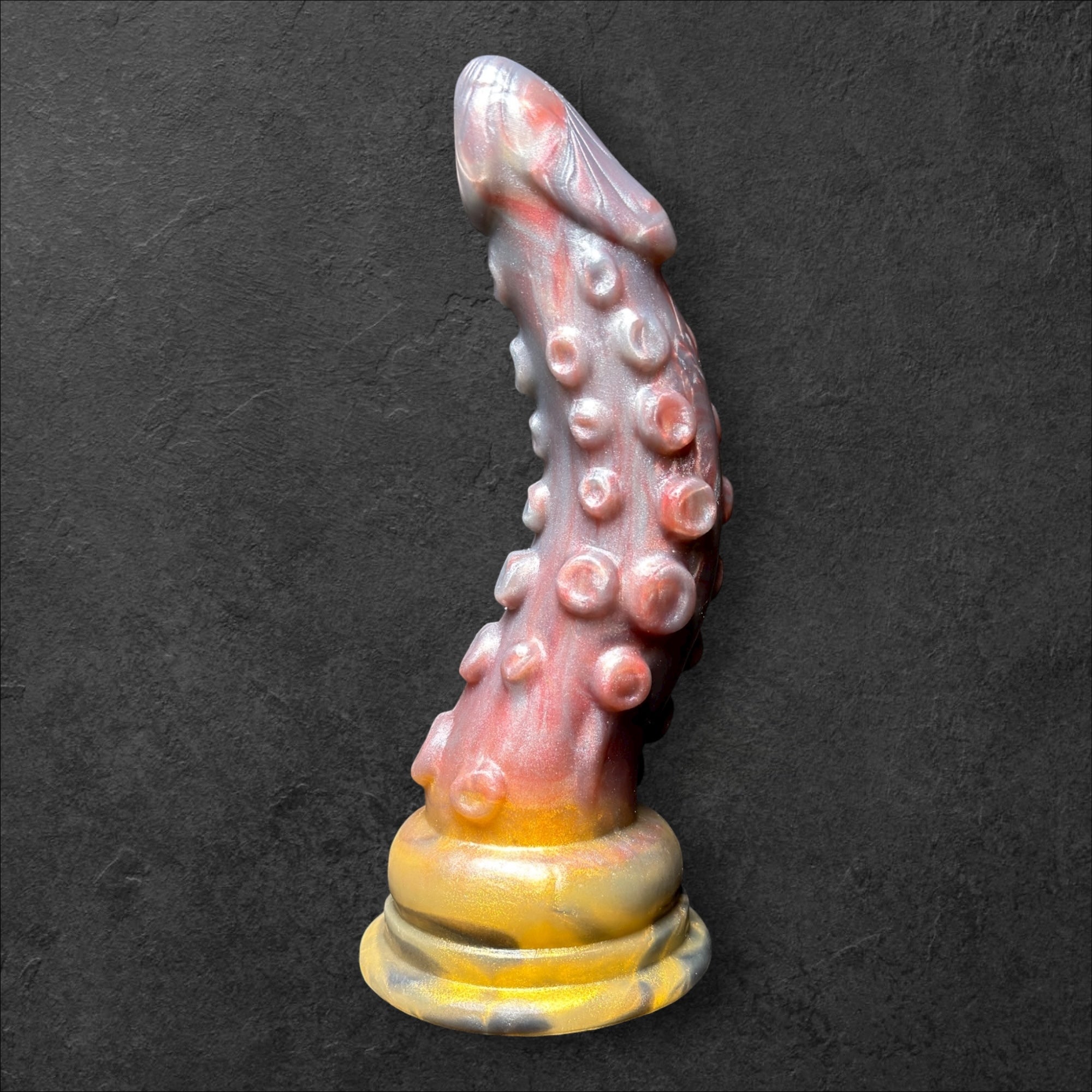 Tentacle Dildo with Suction Cups and Organic Texture. Sea Monster Silicone Toy. Custom Fantasy by ClimaxLab.