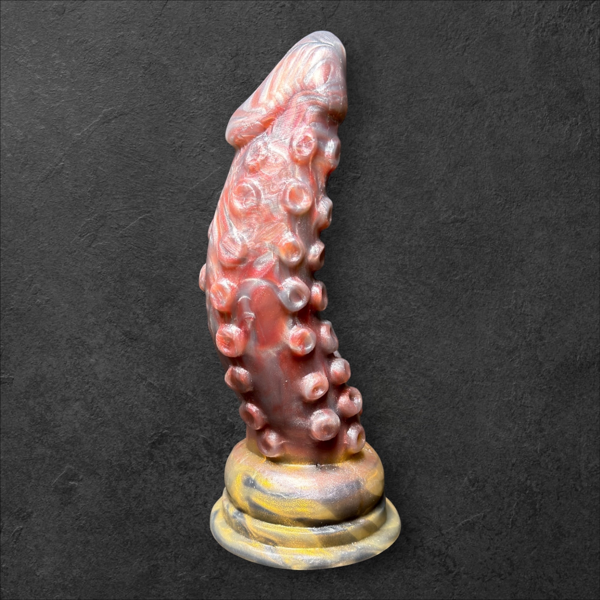 Tentacle Dildo with Suction Cups and Organic Texture. Sea Monster Silicone Toy. Custom Fantasy by ClimaxLab.