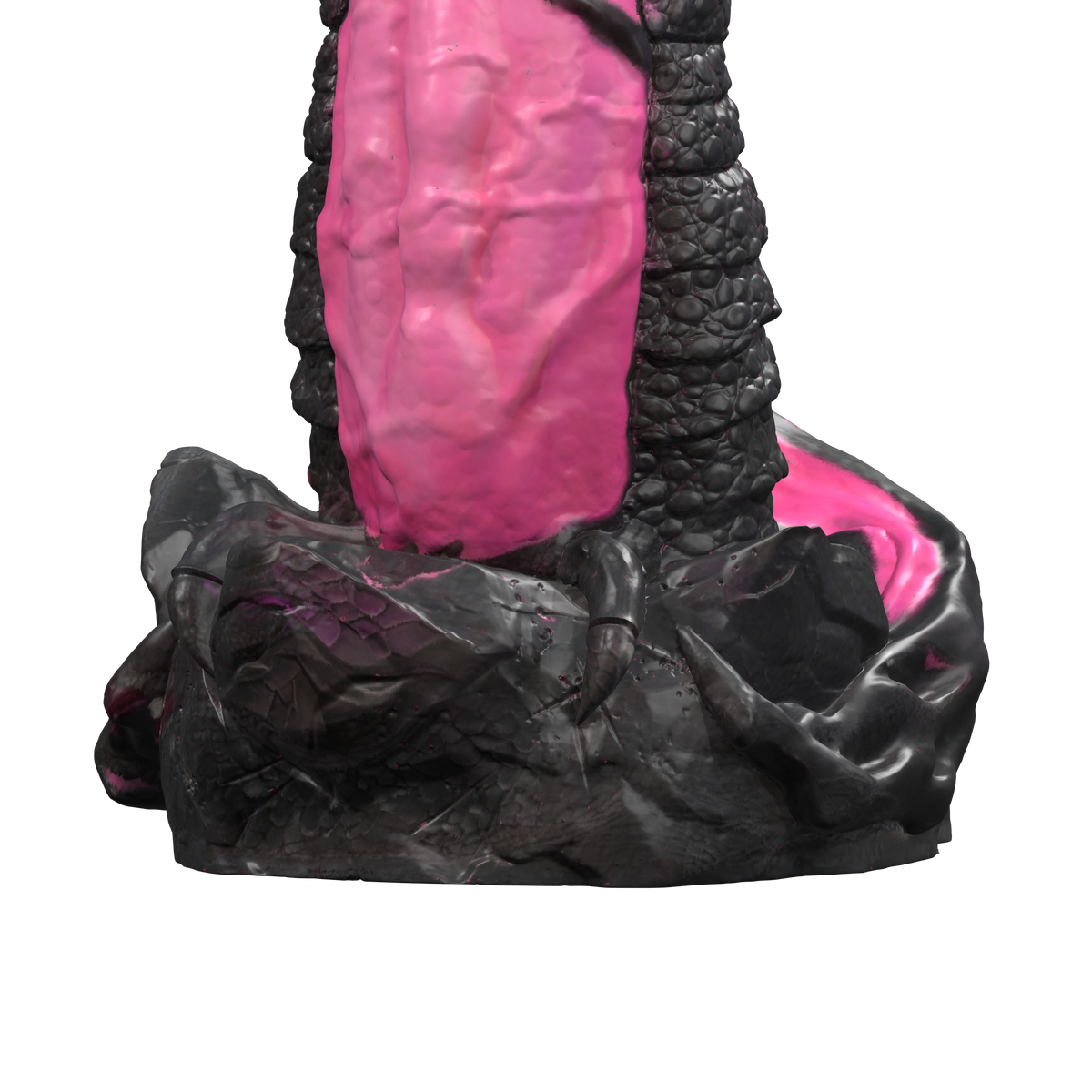 Madre de Dragones · detalle de la base · negro y rosa · render del modelo detallado, sin fondo. Colores de ejemplo para personalización.