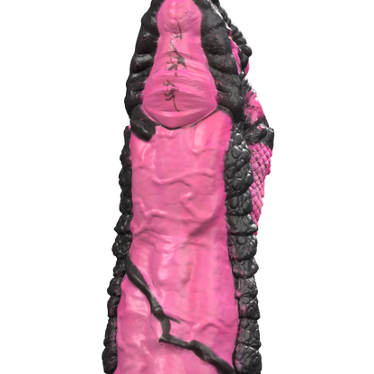 Madre de Dragones · detalle del relieve · negro y rosa · render del modelo detallado, sin fondo. Colores de ejemplo para personalización.