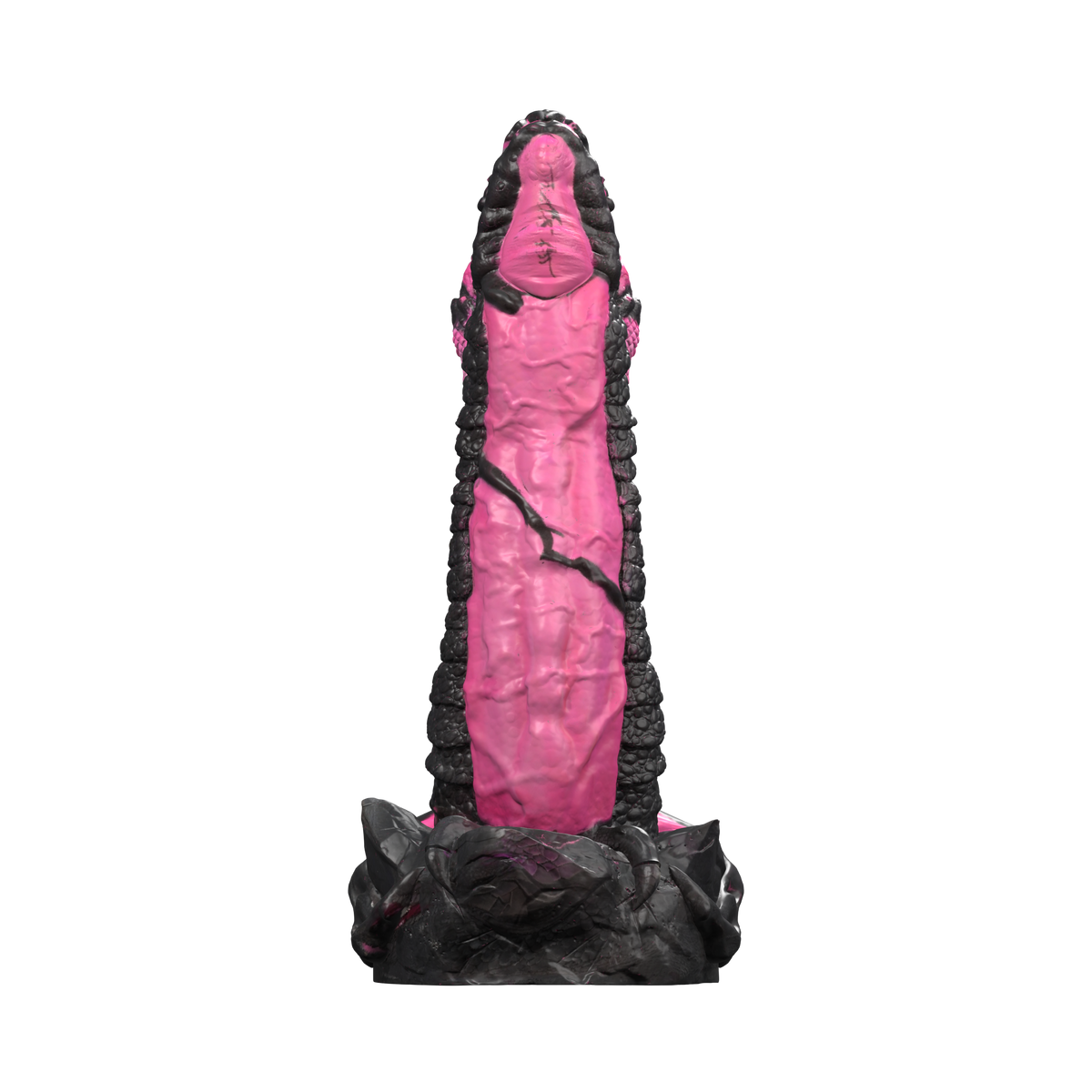 Madre de Dragones · vista frontal · negro y rosa · render del modelo detallado, sin fondo. Colores de ejemplo para personalización.