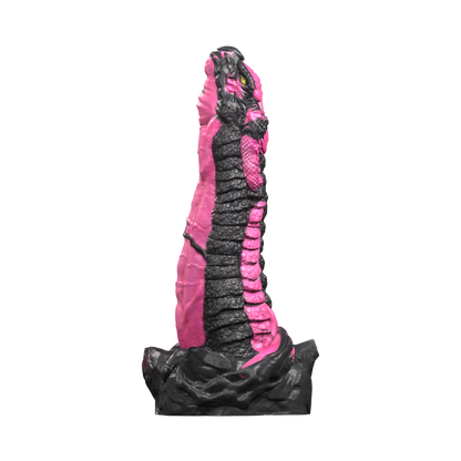 Madre de Dragones · vista lateral · negro y rosa · render del modelo detallado, sin fondo. Colores de ejemplo para personalización.