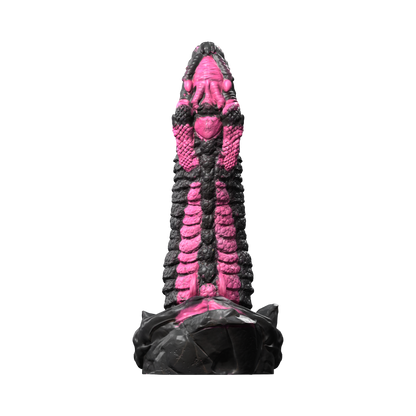 Madre de Dragones · vista trasera · negro y rosa · render del modelo detallado, sin fondo. Colores de ejemplo para personalización.