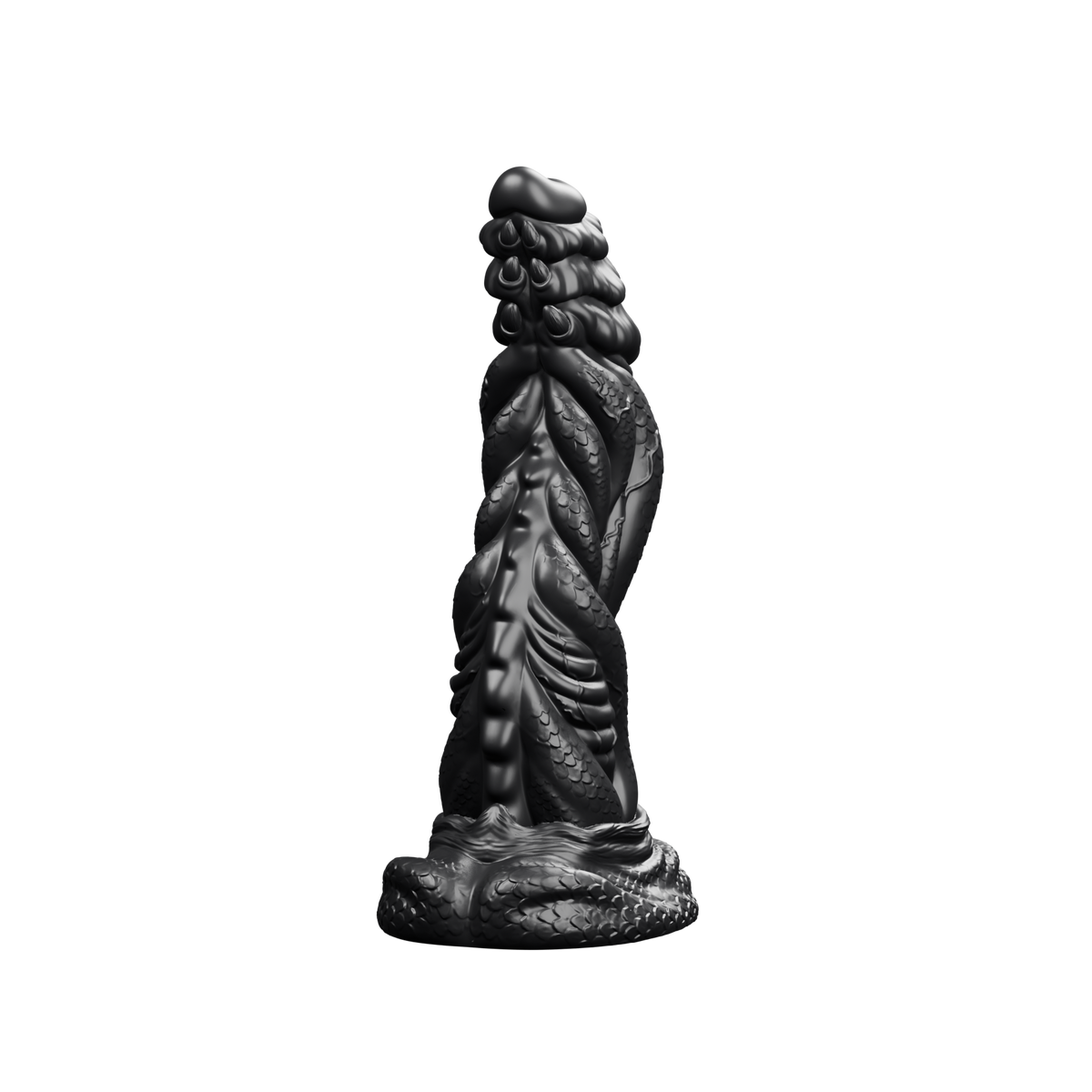 Naga · Full Negro · render del modelo real en negro sólido, sin fondo.