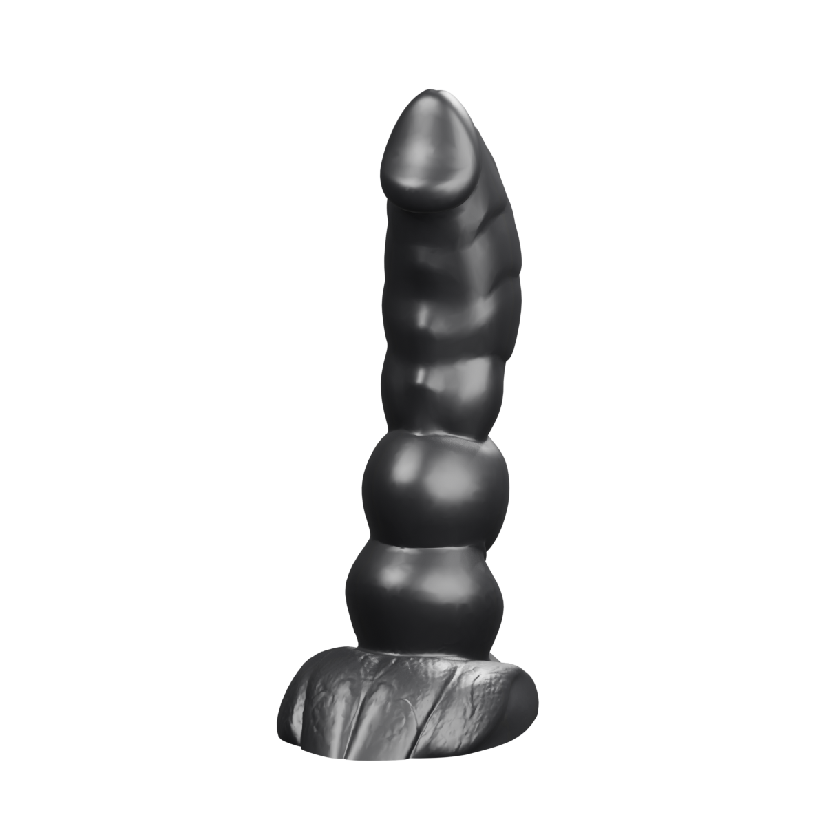 Splurt · negro sólido. Render del modelo.