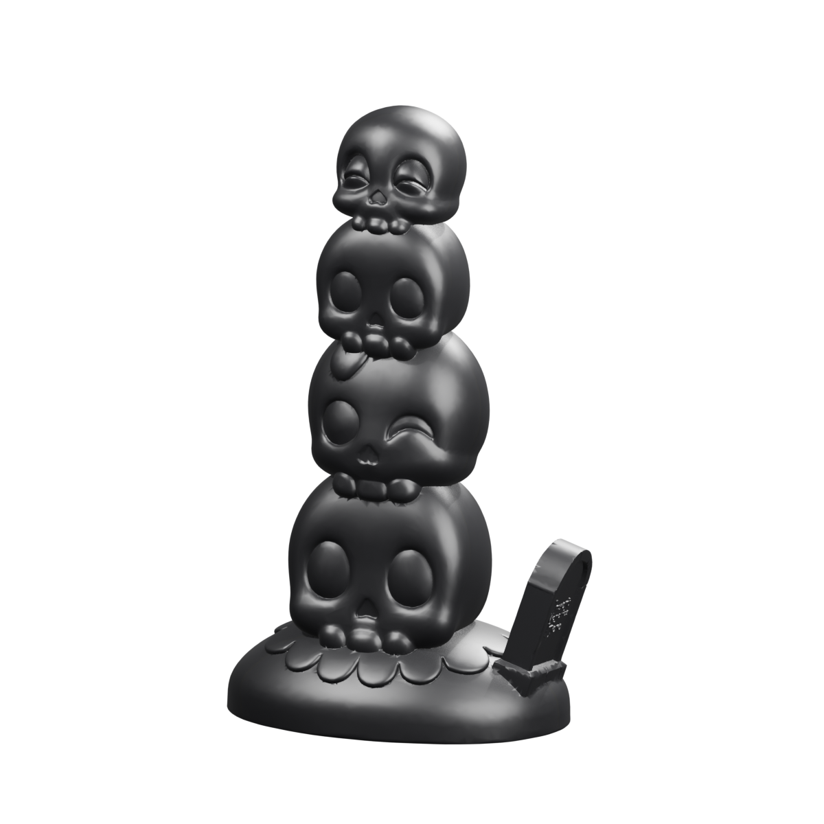 Torrealmas · negro sólido. Render del modelo.