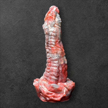 Heavily Scaled Dragon Dildo with Organic Texture. High Quality Platinum Silicone Fantasy Sex Toy Made in Spain by ClimaxLab.