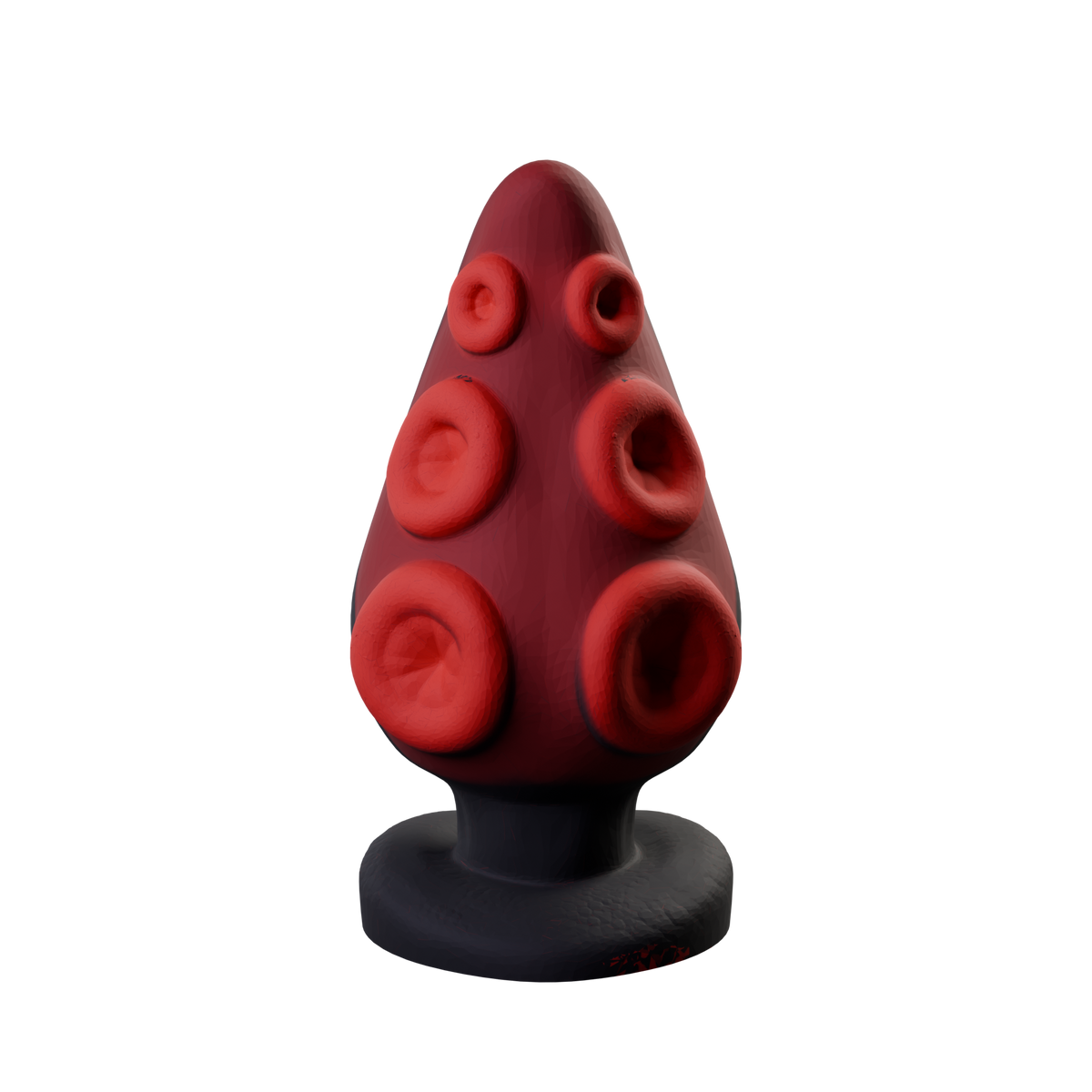 Gilboa tentacle butt plug covered in octopus suckers, rear view — platinum silicone made in Spain by ClimaxLab.