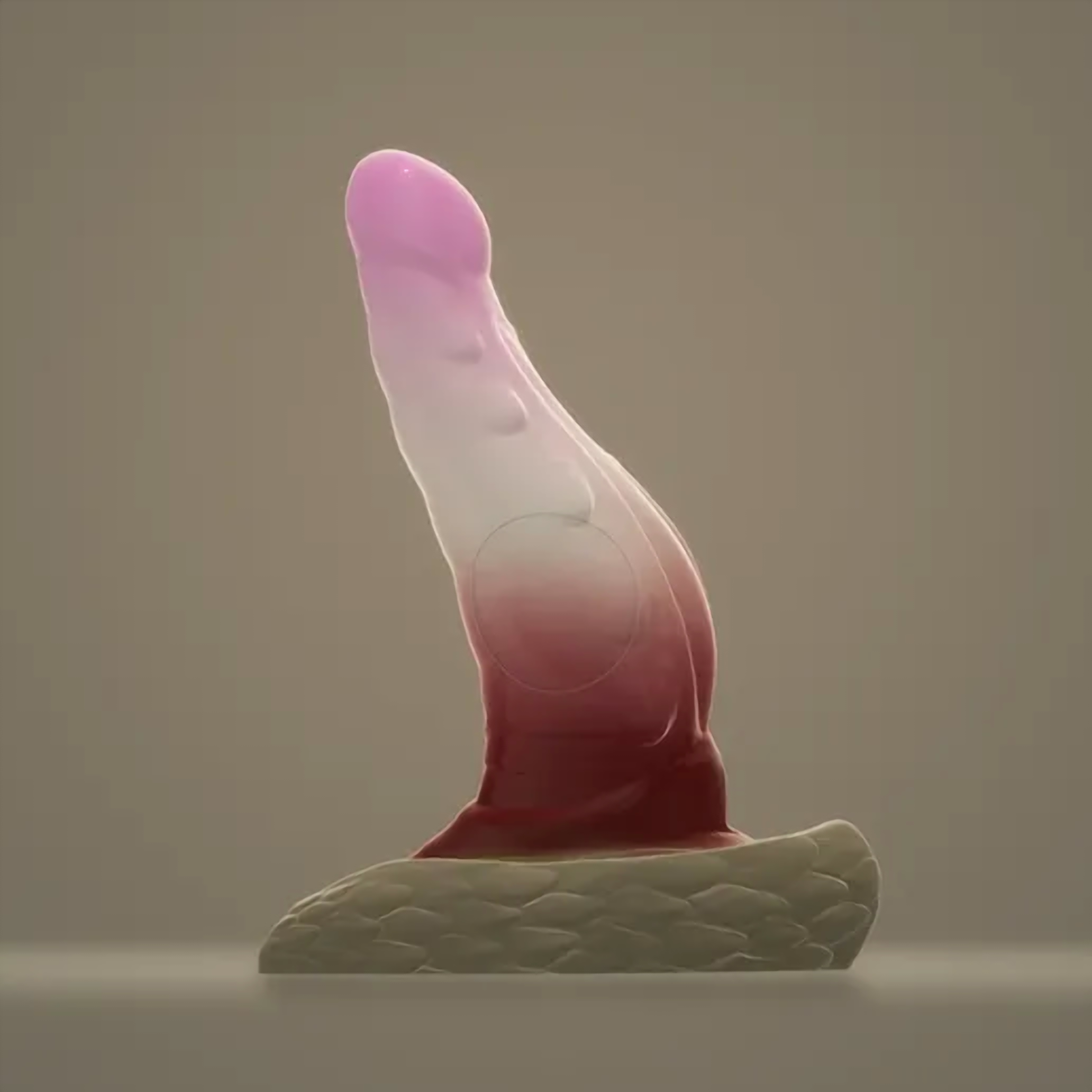 Wyrm Hemis twin dragon dildo, side profile — body-safe platinum silicone, made in Spain by ClimaxLab.
