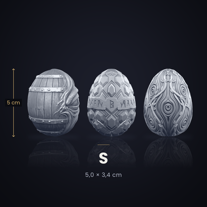 Guía de tallas Huevos Kegel ClimaxLab · Talla S · pack de 3 huevos de silicona platino · 5 cm