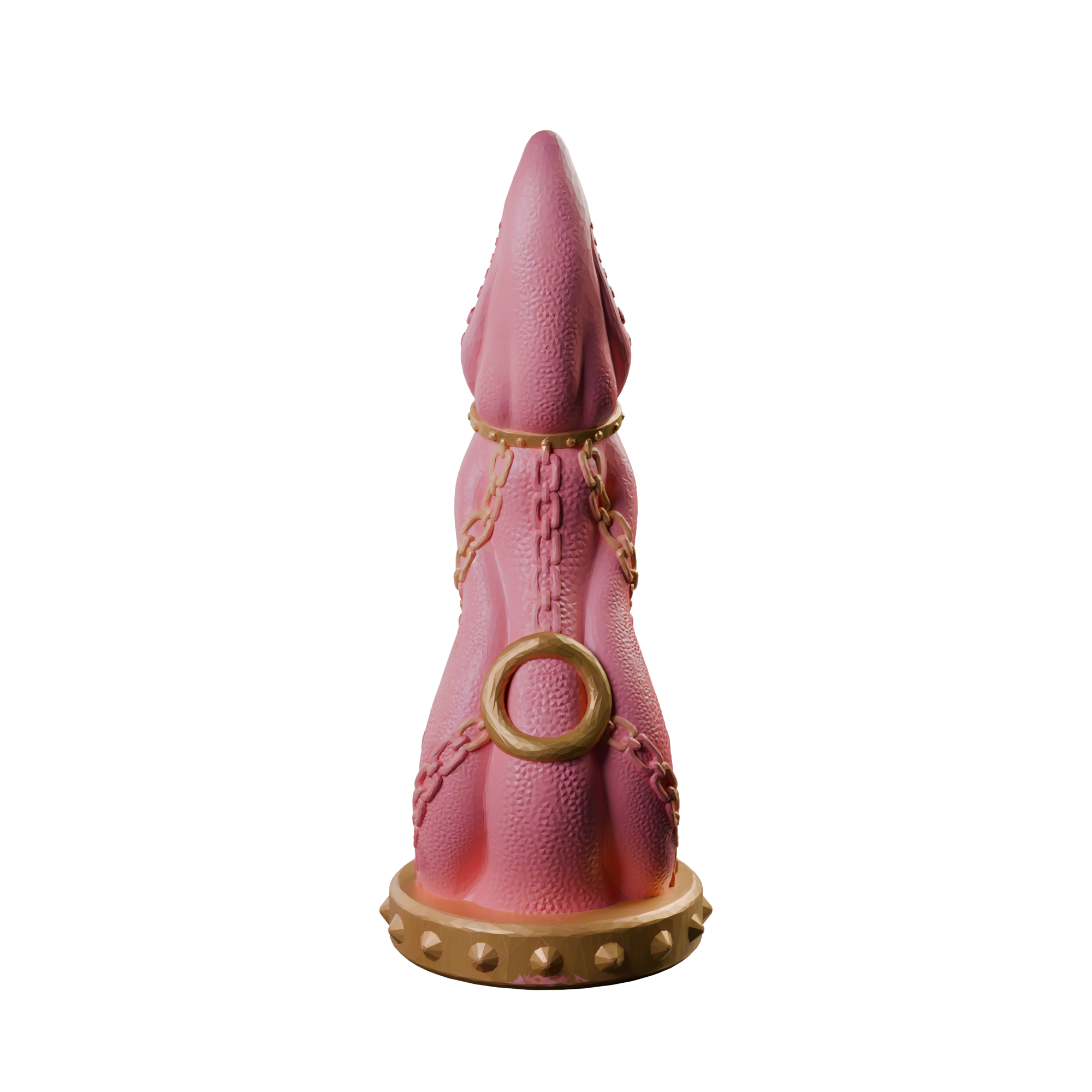 Leviatan Tentacle Dildo rear view with studded flared base for stability. ClimaxLab fantasy sex toy.