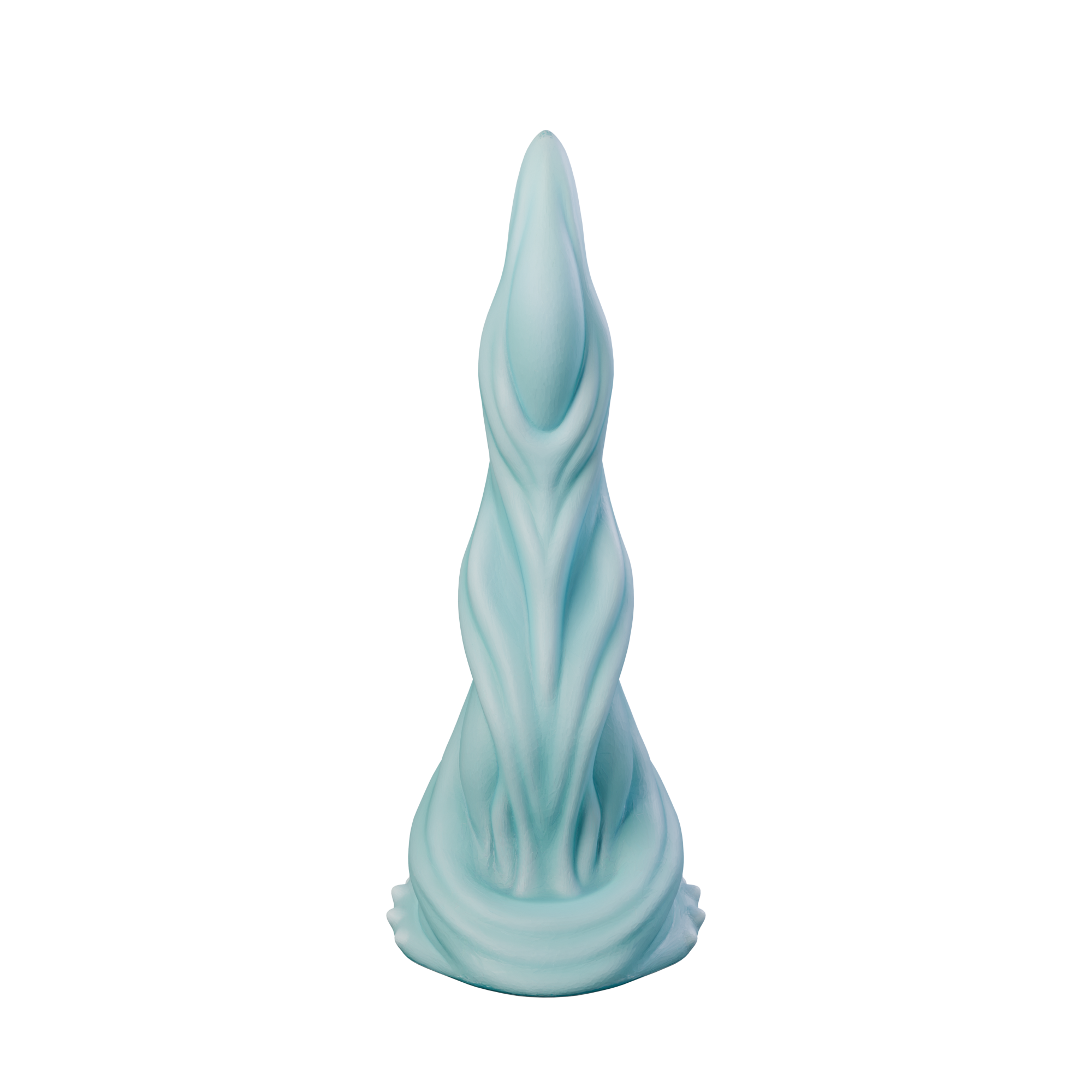 Mercurio Water Tentacle Dildo front view. Fluid sculpted strands, body-safe platinum silicone by ClimaxLab.