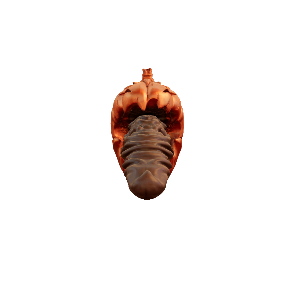 Gloomkin Fantasy Dildo by ClimaxLab. Halloween Pumpkin Base with Ribbed Tongue Texture. Handcrafted Platinum Silicone Toy.