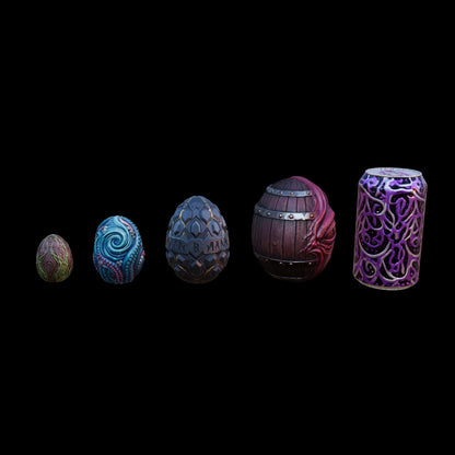 Modelo 3D comparativa de tallas Huevos Kegel ClimaxLab con lata de 33 cl