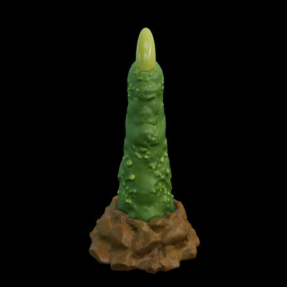 MORVA Fantasy Dildo. Rough monstrous finger texture with curved shape for internal massage. Invasive dark fantasy toy made of Platinum Silicone by ClimaxLab.