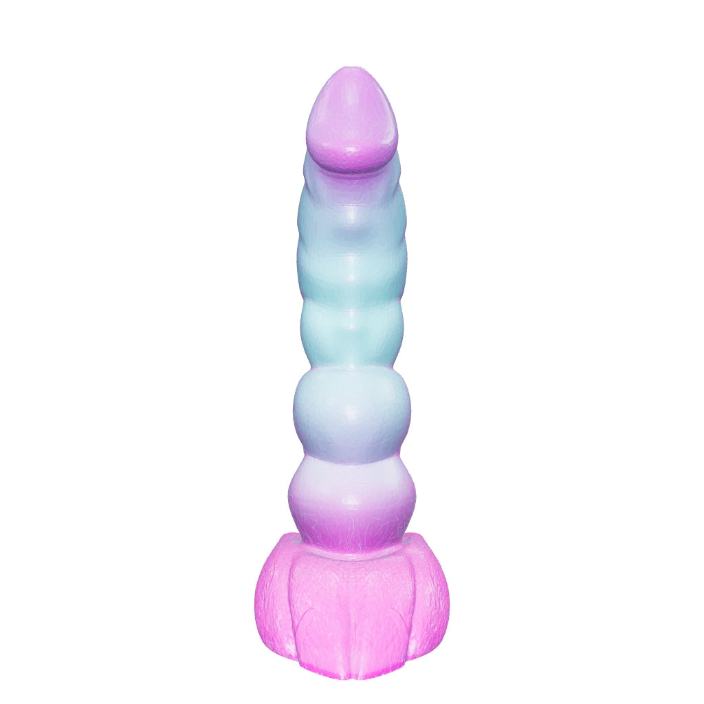 Splurt fantasy kobold dildo — interactive 3D model in textured platinum silicone, made in Spain by ClimaxLab.
