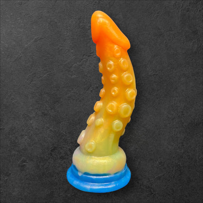 Tentacle Dildo with Suction Cups and Organic Texture. Sea Monster Silicone Toy. Custom Fantasy by ClimaxLab.