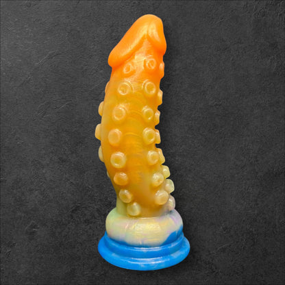 Tentacle Dildo with Suction Cups and Organic Texture. Sea Monster Silicone Toy. Custom Fantasy by ClimaxLab.