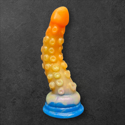 Tentacle Dildo with Suction Cups and Organic Texture. Sea Monster Silicone Toy. Custom Fantasy by ClimaxLab.
