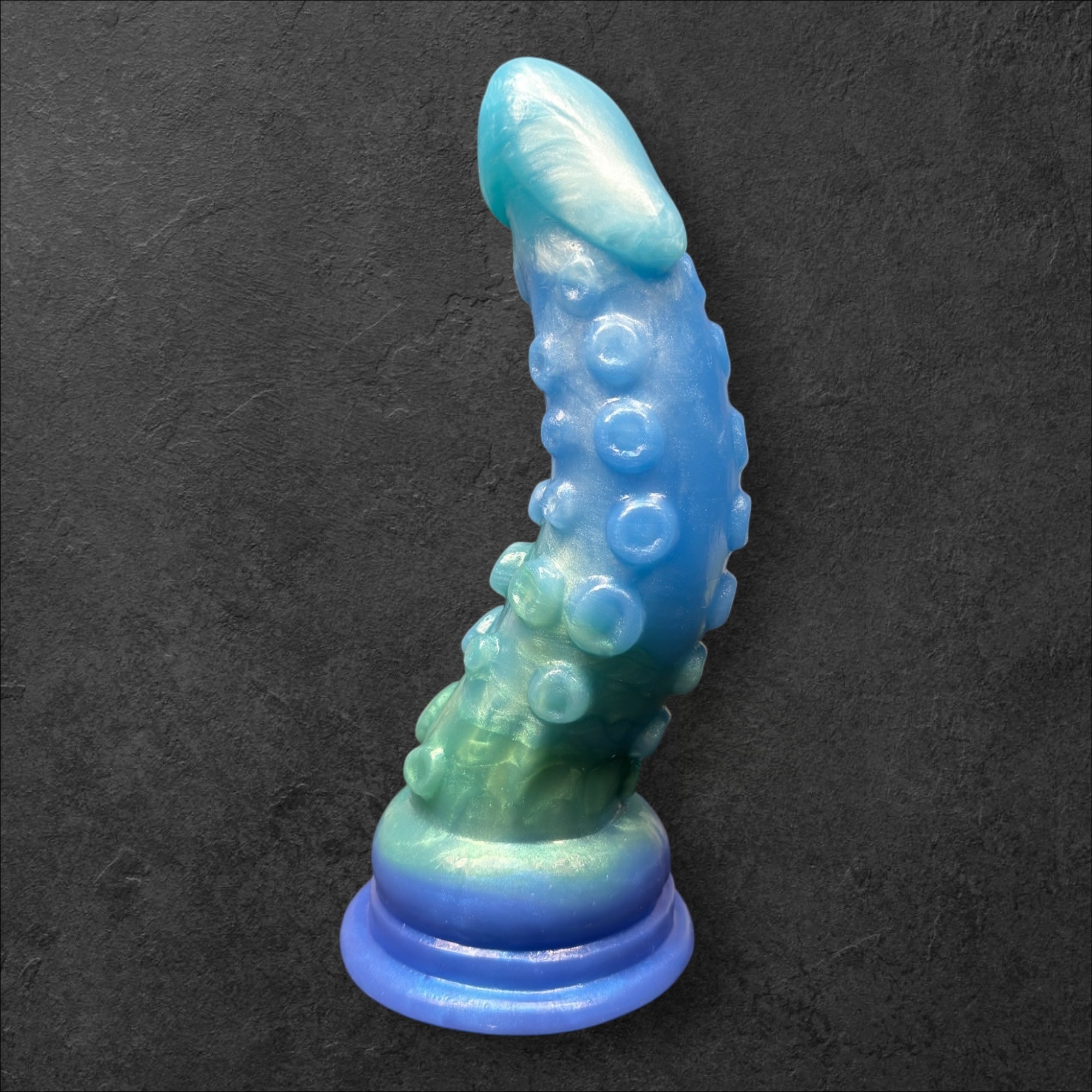 Tentacle Dildo with Suction Cups and Organic Texture. Sea Monster Silicone Toy. Custom Fantasy by ClimaxLab.
